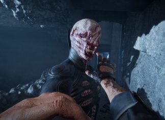 The Chatterer attacking Aidan in Hellraiser: Revival