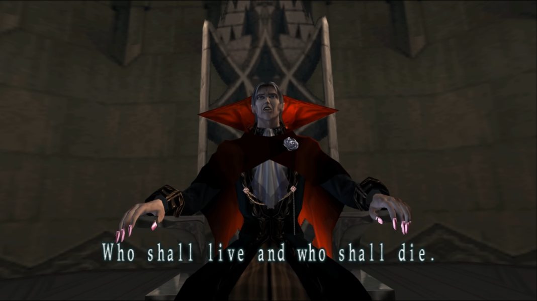 The Immortal One sitting on his throne in Vampire Night