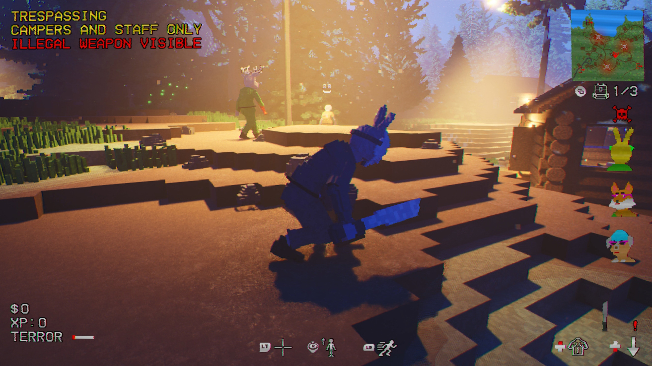 The player sneaking around a forbidden area in Gone Feral